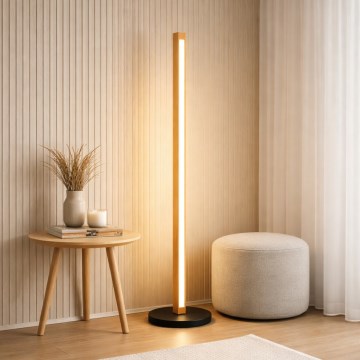 Lampadaire sur pied VERDE LED 18W/230V 3000K chêne/noir