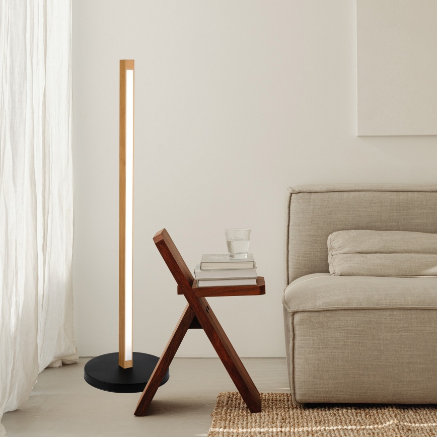 Lampadaire sur pied VERDE LED 18W/230V 3000K chêne/noir