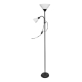 Lampadaire WENDY 1xE27/100W/230V + 1xE14/40W noir