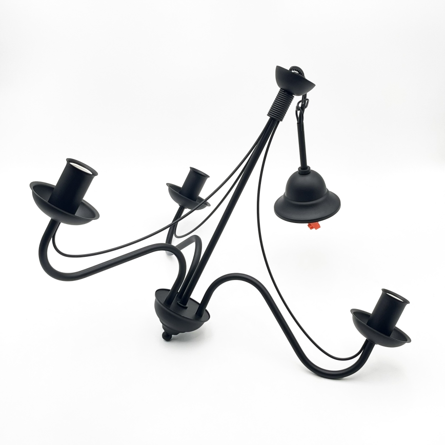 Lampadario a catena ANTON 3xE14/15W/230V nero