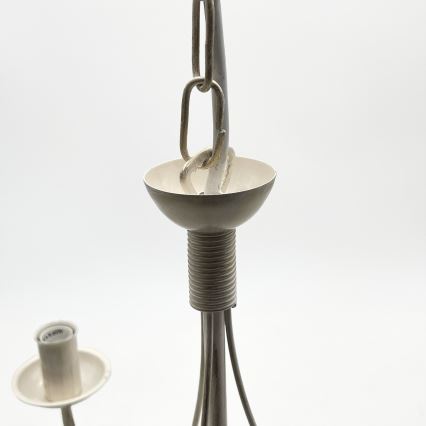 Lampadario a catena ANTON 3xE14/60W/230V bianco patinato