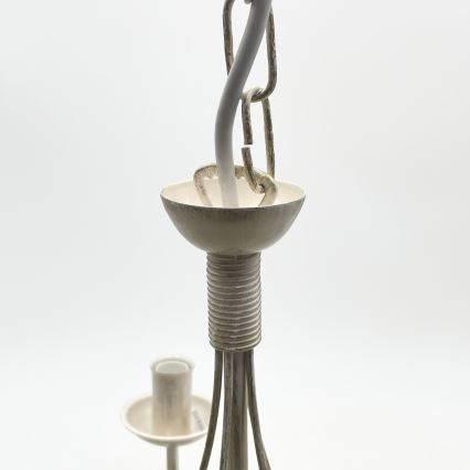 Lampadario a catena ANTON 5xE14/60W/230V bianco patinato