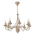 Lampadario a catena ANTON 8xE14/60W/230V beige