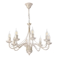 Lampadario a catena ANTON 8xE14/60W/230V, finitura bianco patinato