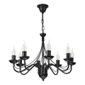 Lampadario a catena ANTON 8xE14/60W/230V nero