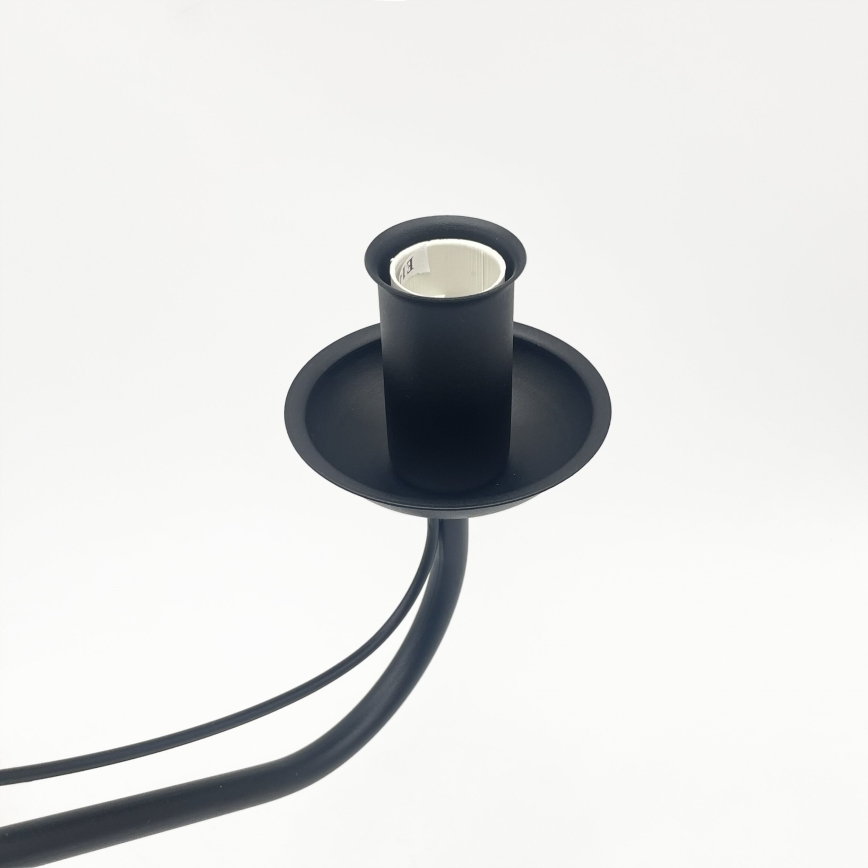 Lampadario a catena ANTON 8xE14/60W/230V nero