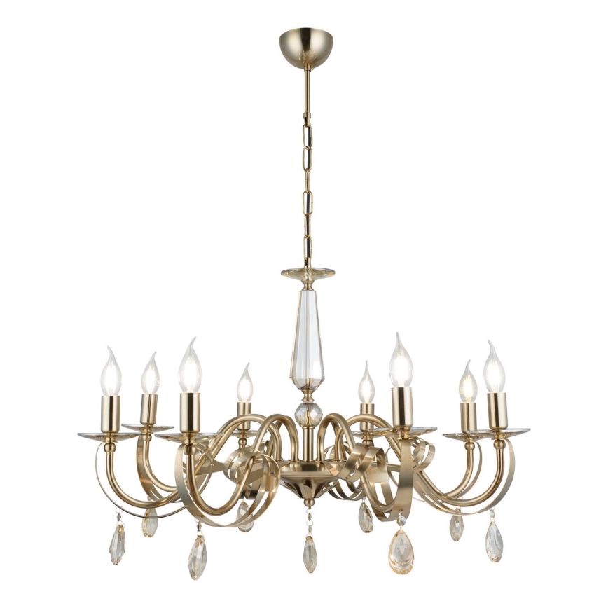 Lampadario a catena CASTRO 8xE14/40W/230V oro