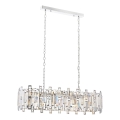 Lampadario a catena CRYSTALLINE 13xE14/40W/230V cromo lucido