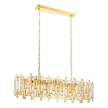 Lampadario a catena CRYSTALLINE 13xE14/40W/230V dorato