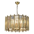 Lampadario a catena CRYSTALLINE 6xE14/40W/230V ottone