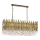 Lampadario a catena CRYSTALLINE 8xE27/40W/230V in ottone