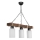 Lampadario a catena JASMIN 3xE27/40W/230V marrone/bianco