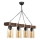 Lampadario a catena JASMIN 4xE27/40W/230V marrone/beige