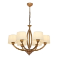 Lampadario a catena LAHORE 6xE27/40W/230V bronzo