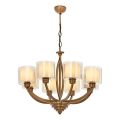 Lampadario a catena LAHORE 8xE27/40W/230V bronzo