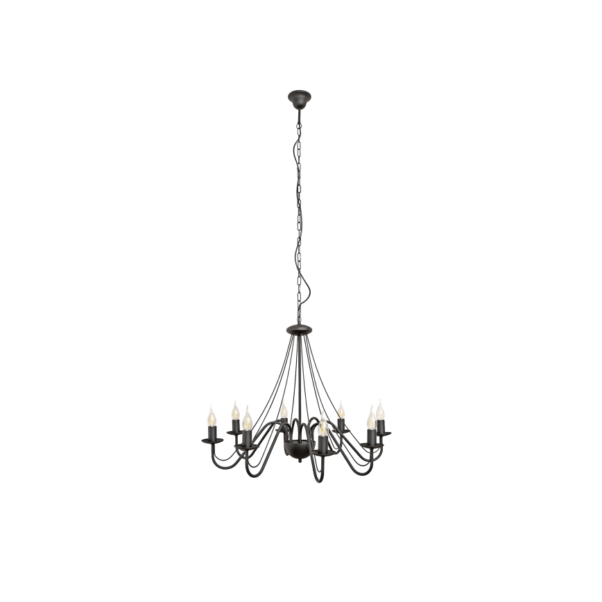 Lampadario a catena MALBO 8xE14/10W/230V nero