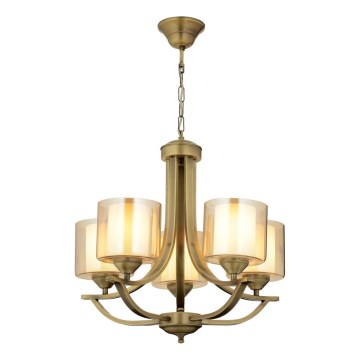 Lampadario a catena NOVARA 5xE27/40W/230V bronzo