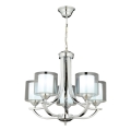 Lampadario a catena NOVARA 5xE27/40W/230V, cromo lucido