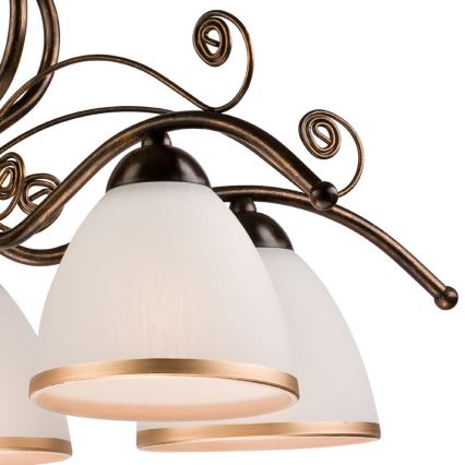 Lampadario a catena RETRO II 5xE27/60W/230V, nero patinato