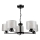 Lampadario a catena ROSA 5xE27/60W/230V nero/grigio