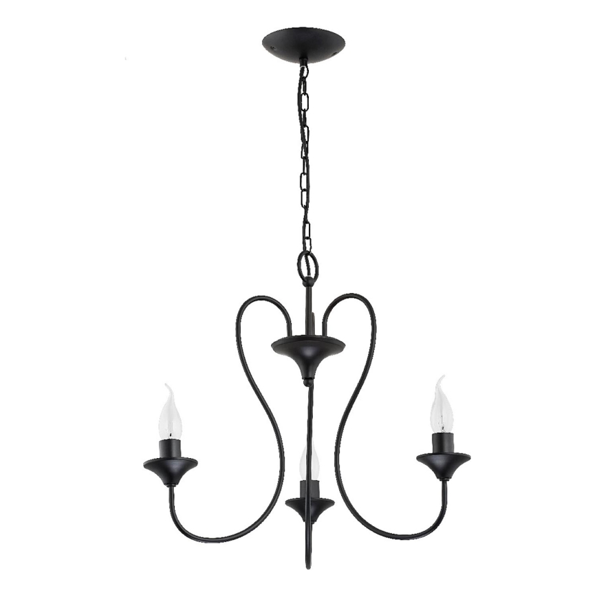 Lampadario a catena UNITY 3xE14/10W/230V nero