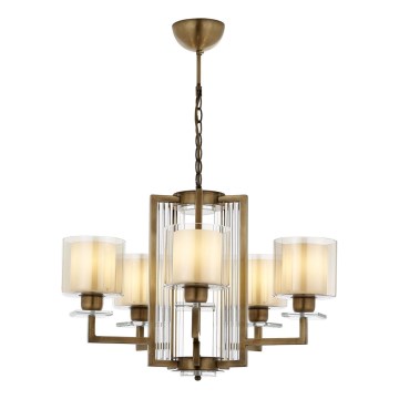 Lampadario a catena VARANA 5xE27/40W/230V, finitura bronzo