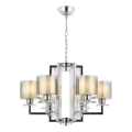 Lampadario a catena VARANA 6xE27/40W/230V cromato lucido