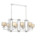 Lampadario a catena VARANA 8xE27/40W/230V cromo lucido