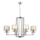 Lampadario a catena VARANA 8xE27/40W/230V cromo lucido