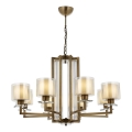 Lampadario a catena VARANA 8xE27/40W/230V, finitura bronzo