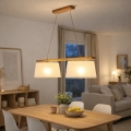 Lampadario a cavo AIDA 2xE27/60W/230V Ø 35 cm rovere