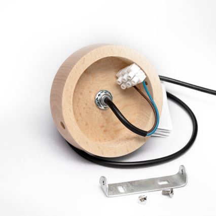 Lampadario a cavo ALBA 1xE27/15W/230V Ø 45 cm nero/marrone