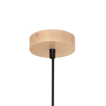 Lampadario a cavo ALBA 1xE27/15W/230V Ø 45 cm nero/marrone