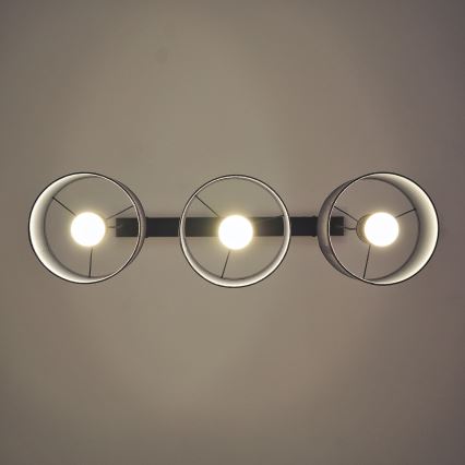 Lampadario a cavo ALBA 3xE27/15W/230V grigio