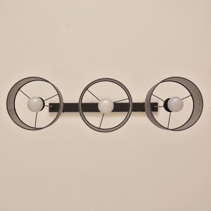 Lampadario a cavo ALBA 3xE27/15W/230V grigio