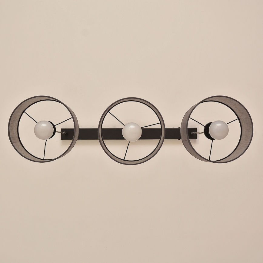 Lampadario a cavo ALBA 3xE27/15W/230V grigio