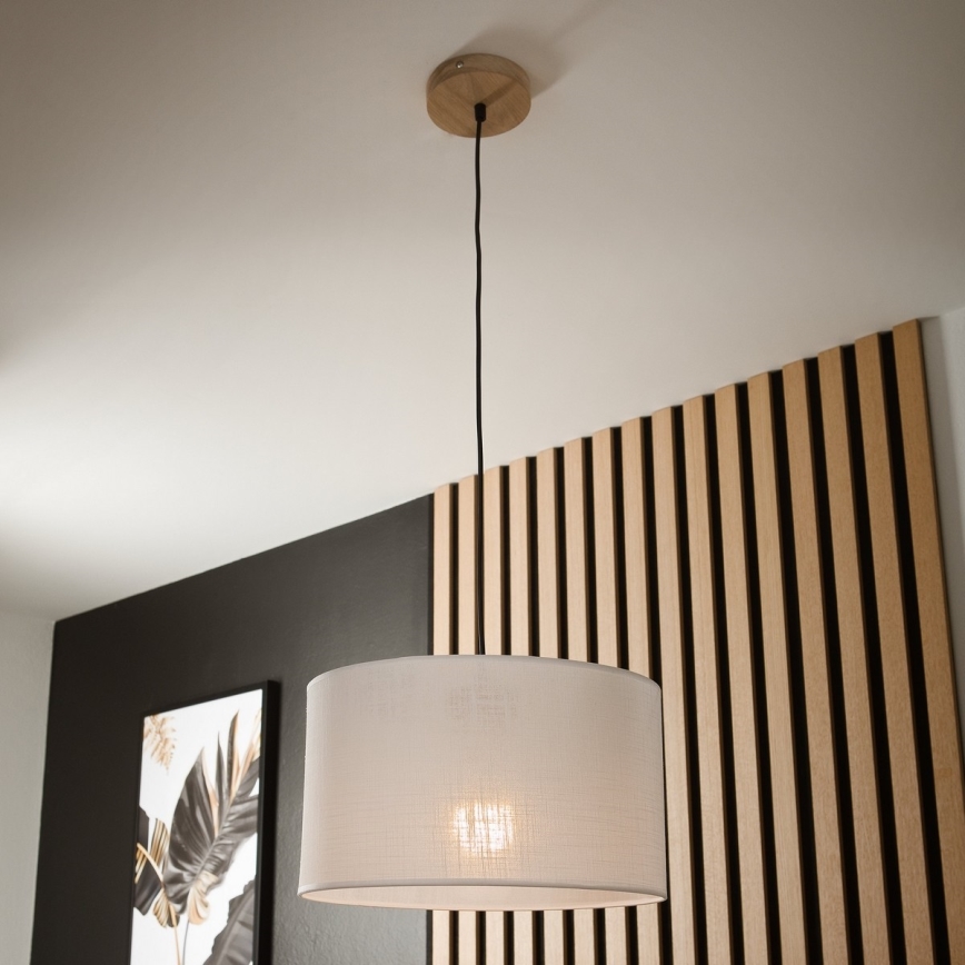 Lampadario a cavo ANTONIO 1xE27/60W/230V rovere
