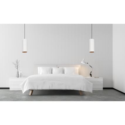 Lampadario a cavo AVALO 1xE27/60W/230V bianco/rame