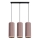 Lampadario a cavo AVALO 3xE27/60W/230V rosa/rame