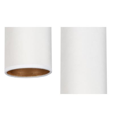 Lampadario a sospensione AVALO 3xE27/60W/230V diam. 35 cm bianco/rame