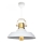Lampadario a cavo AYD 1xE27/40W/230V bianco/oro