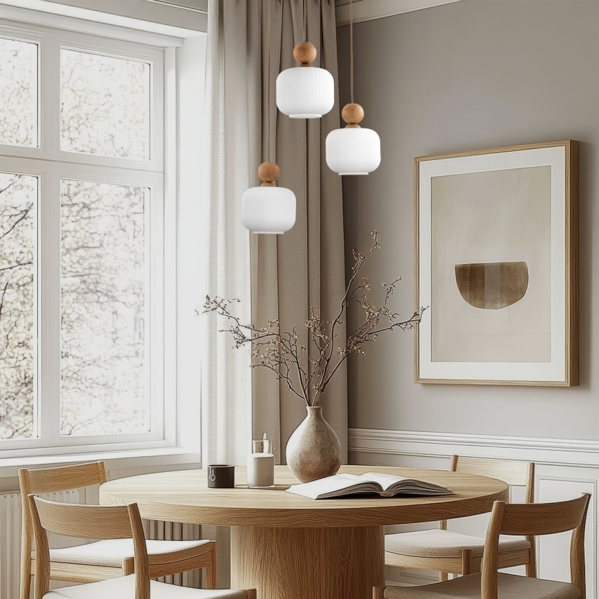 Lampadario a cavo BALLO 3xE14/10W/230V beige