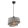 Lampadario a cavo BARETTE 1xE27/60W/230V grigio/nero