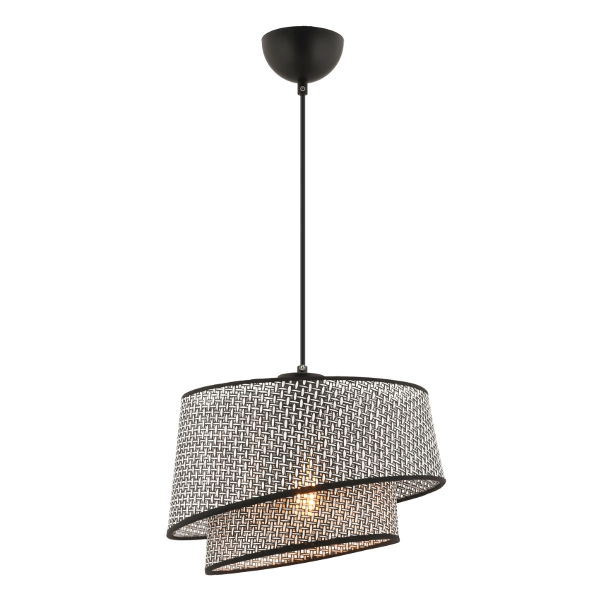 Lampadario a cavo BARETTE 1xE27/60W/230V grigio/nero