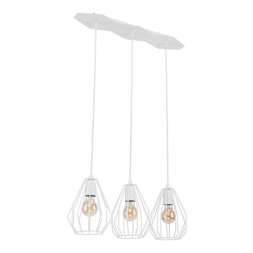 Lampadario a cavo BRYLANT 3xE27/60W/230V bianco