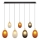 Lampadario a cavo CACTUS 7xG9/5W/230V rame/grigio/bianco