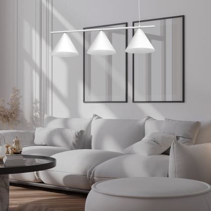 Lampadario a cavo CAPITAL 3xGX53/15W/230V bianco