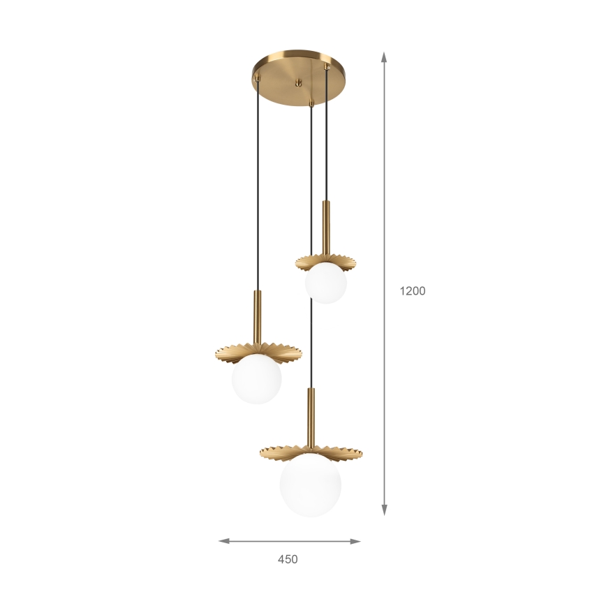 Lampadario a cavo CHITA 3xG9/5W/230V dorato