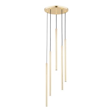 Lampadario a cavo COLLET 5xG9/40W/230V diam. 30 cm oro