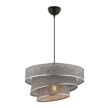 Lampadario a cavo COUPER 1xE27/60W/230V grigio/cromo lucido